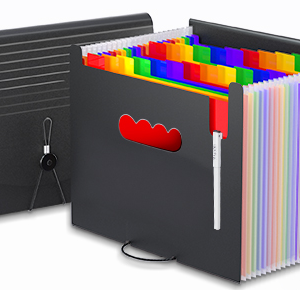 Expanding 24-Pocket Organizer File Folder